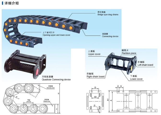 加强型桥式工程塑料拖链1